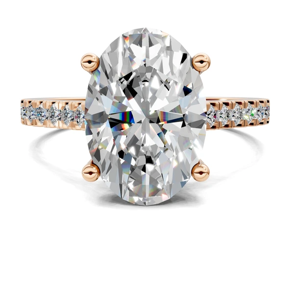 Lab Grown Pavé Engagement Ring