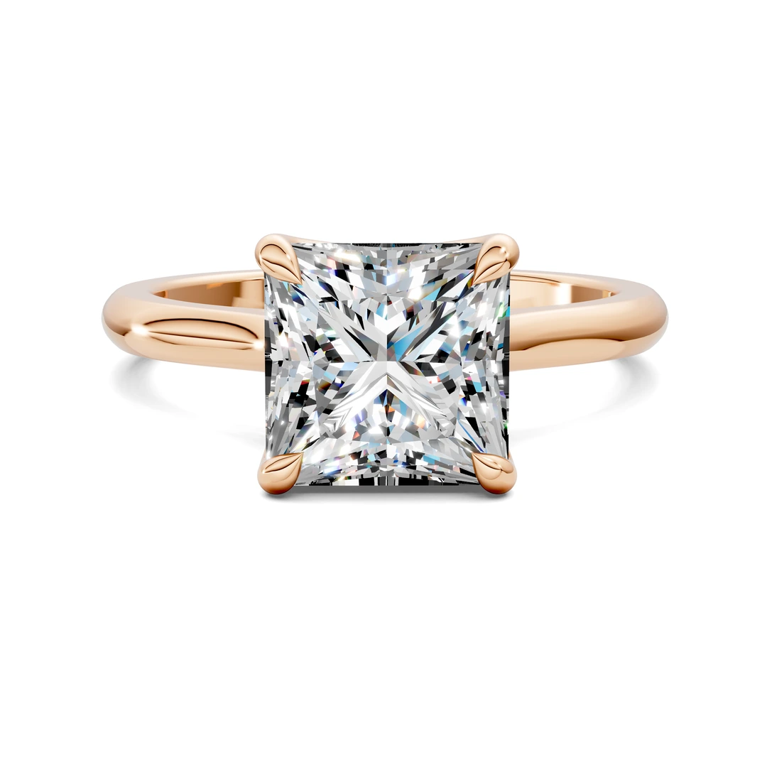 Lab Grown Cathedral Solitaire Ring