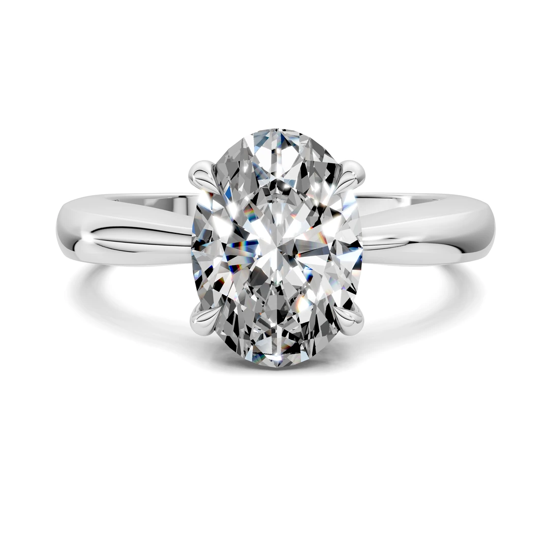 Lab Grown Tapered Solitaire Ring