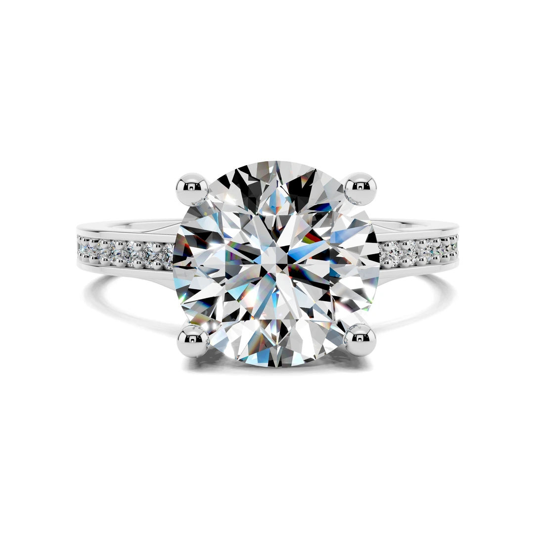 Lab Grown Pavé Engagement Ring