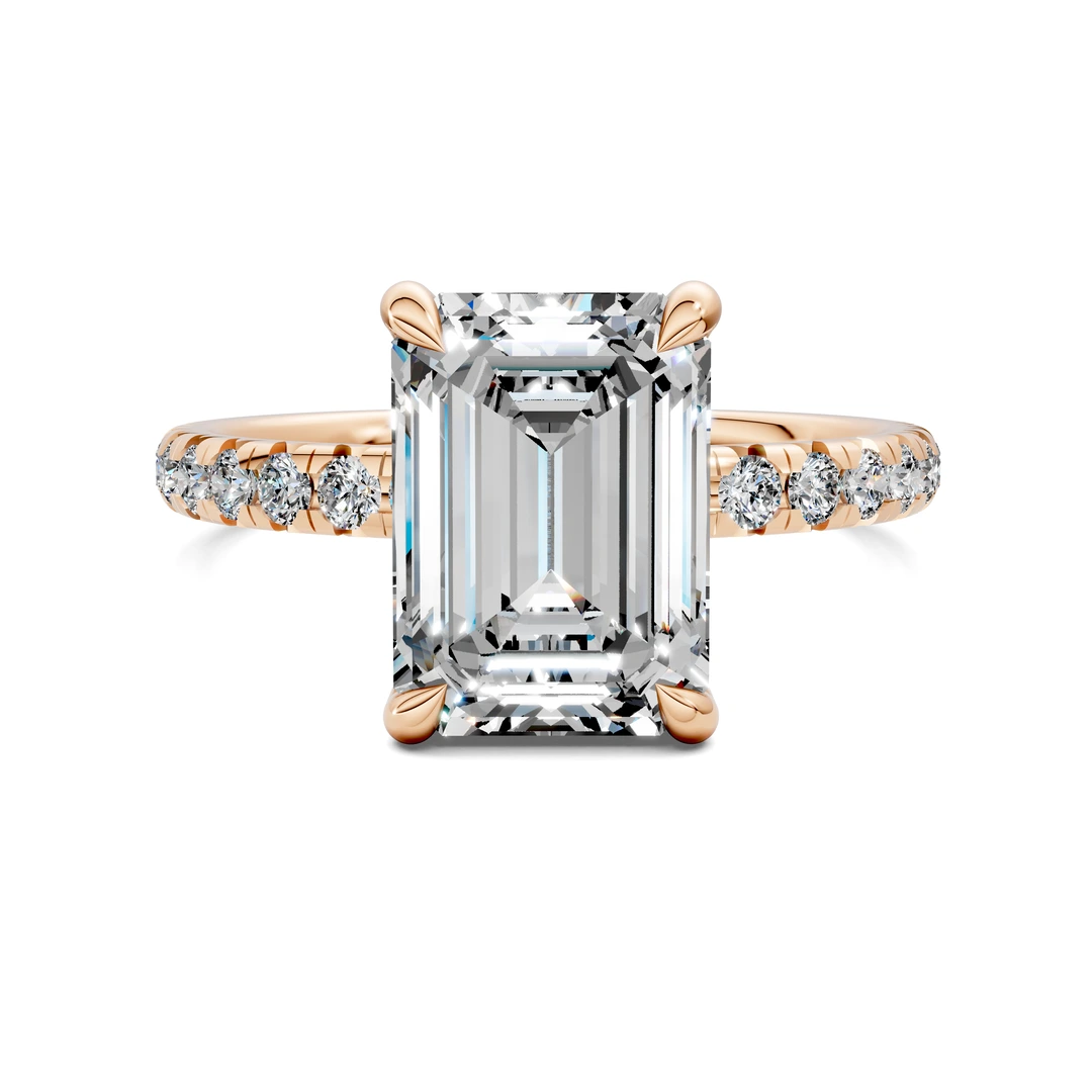 Lab Grown Scalloped Pavé Ring
