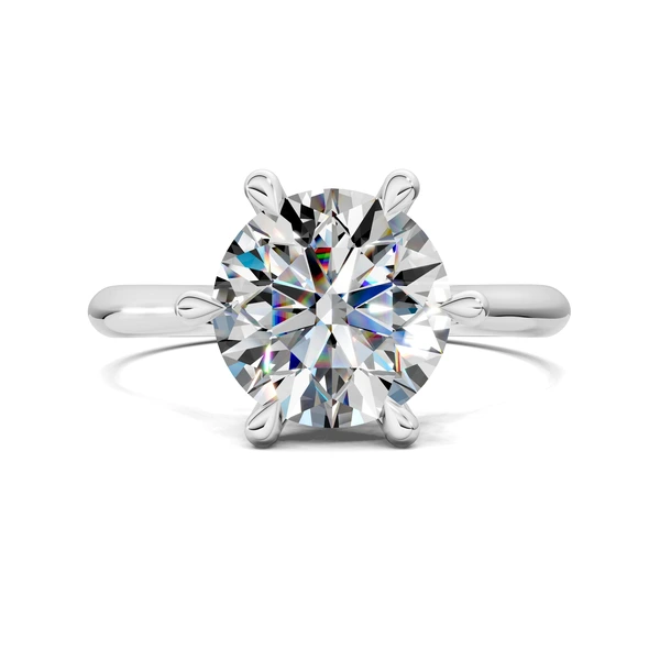 Lab Grown Solitaire six prong Ring