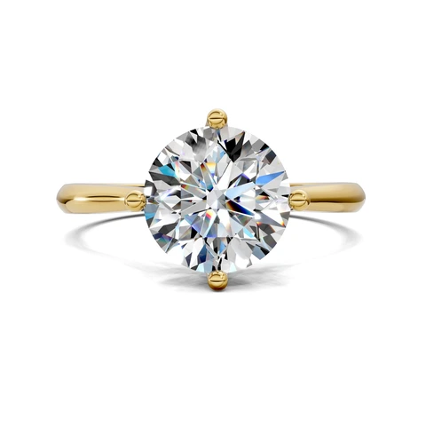 Lab Grown Crisscross Cathedral Solitaire Engagement Ring