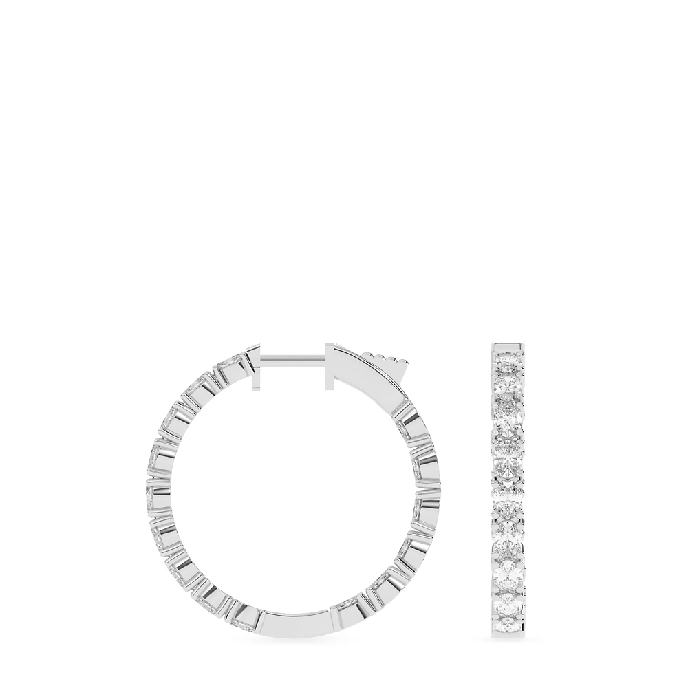 3 ct. tw. Oval Hoop