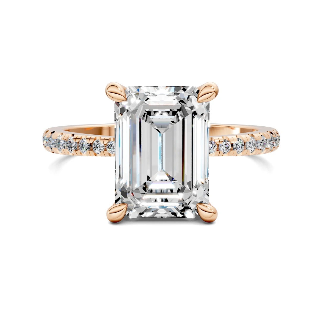 Lab Grown Floral Basket Pavé Ring