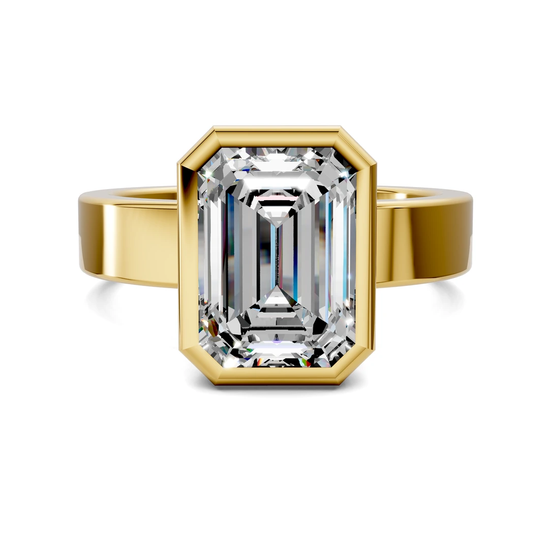 Lab Grown Bezel Solitaire Ring