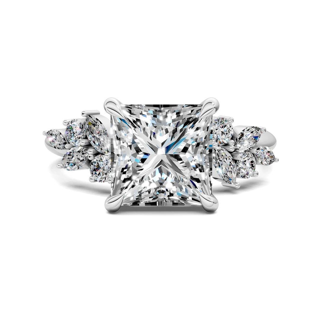 Lab Grown Floral Cluster Ring