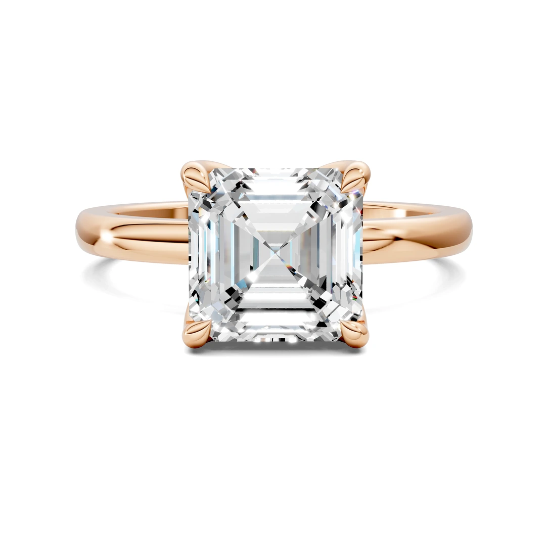 Lab Grown Floral Basket Hidden Halo Ring