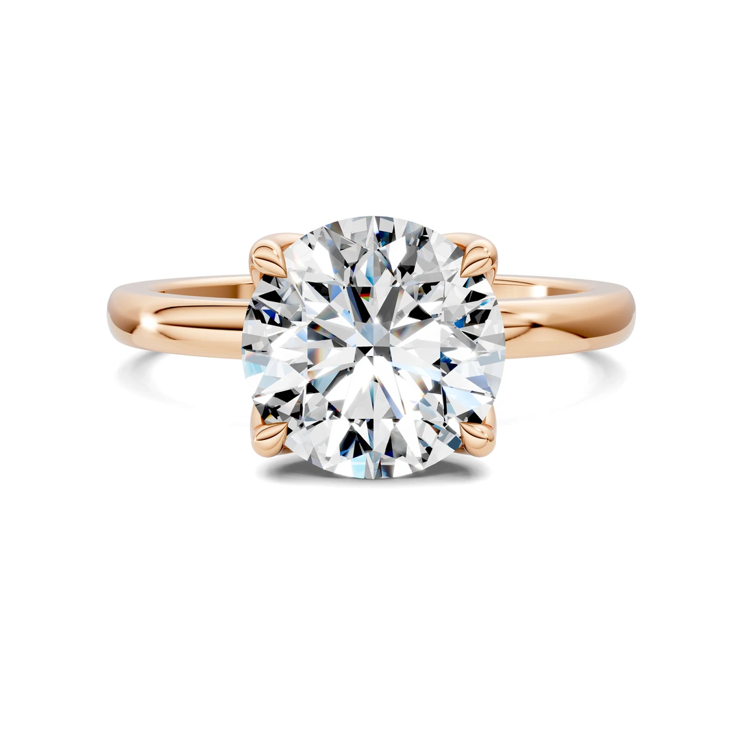 Lab Grown Floral Basket Hidden Halo Ring