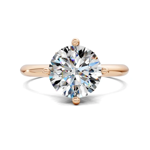 Lab Grown Petal Crown Solitaire Engagement Ring