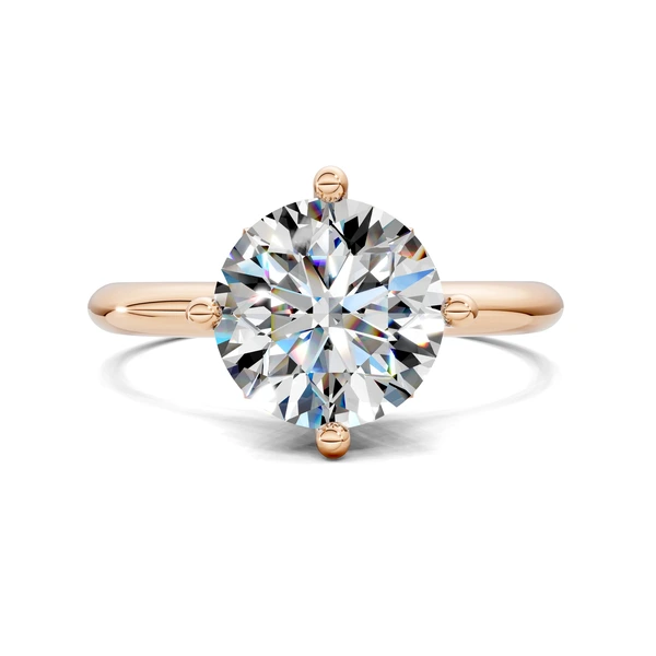 Lab Grown Petal Crown Solitaire Engagement Ring